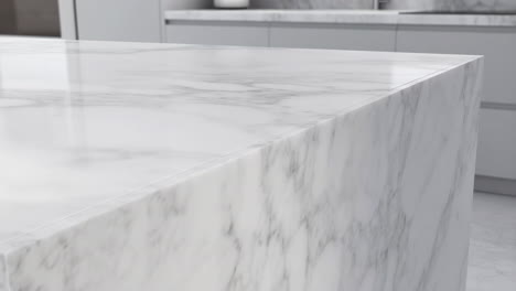 modern white marble kitchen countertop
