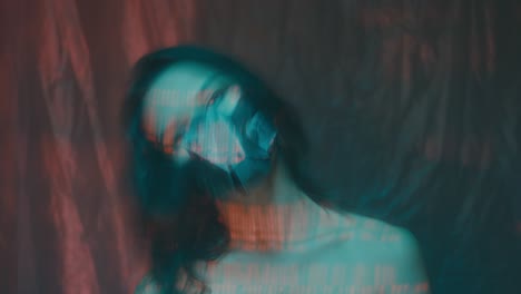 cyberpunk woman with futuristic mask