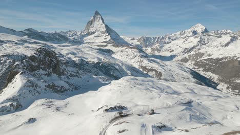 matterhorn stunning 4k drone shot - zermatt - switzerland