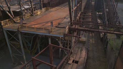abandoned coke plant made of old rusted structures.