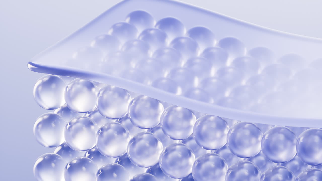 피부 세포 배경과 화장품 개념, 3d 렌더링