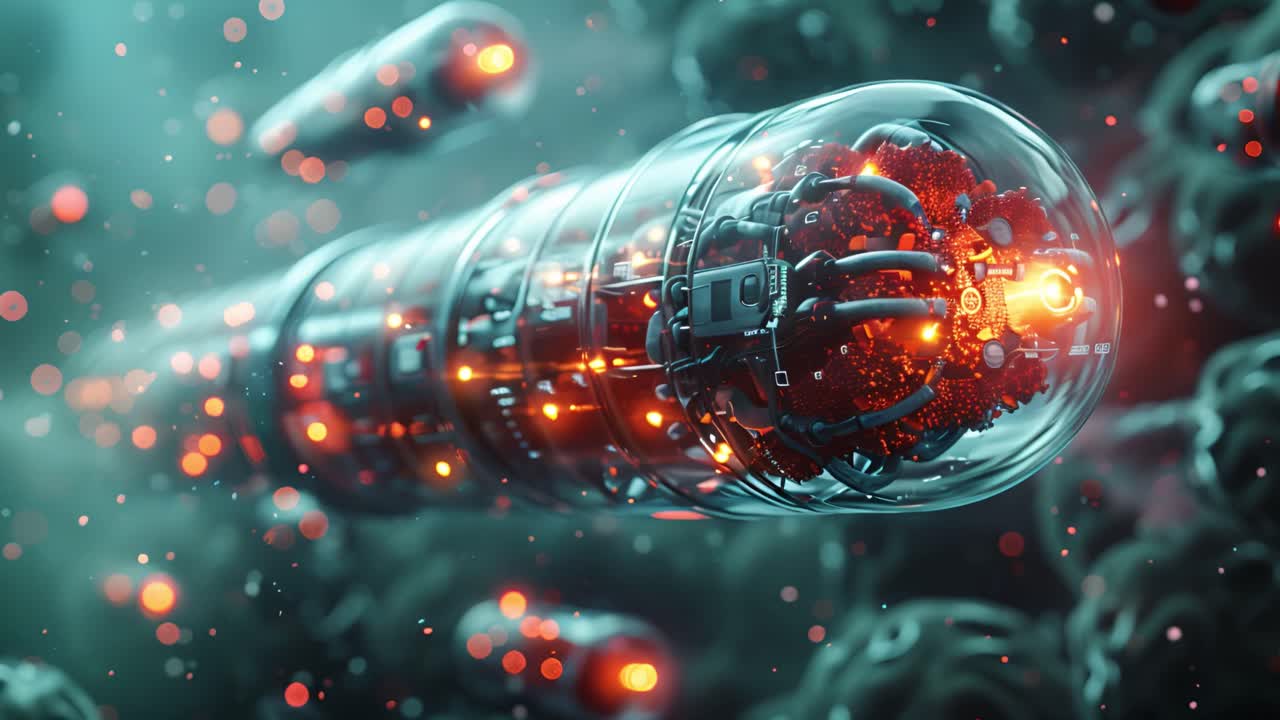 Futuristic Nano-Tech Device with Glowing Core