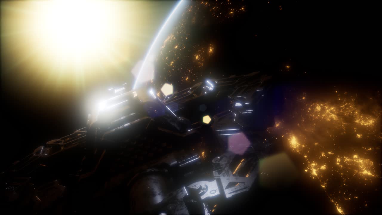 estación espacial internacional sobre el planeta tierra