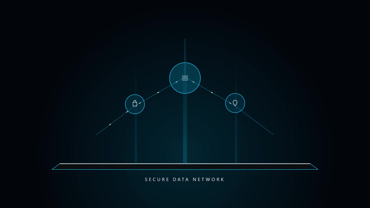 Digital Interface Displaying Secure Data Network Connectivity