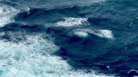 sea foam and turbulent seas off the alaska coast