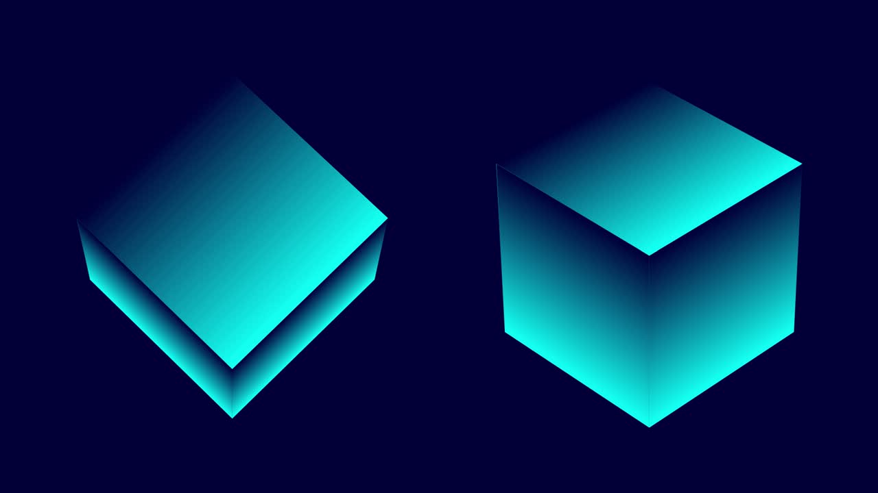 абстрактные футуристические кубики, вращающиеся