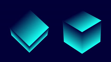 cubos futuristas abstractos que giran