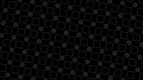 patrón gráfico en blanco y negro con efecto estroboscópico e hipnótico, mientras aumenta en tamaño y luego lo reduce.