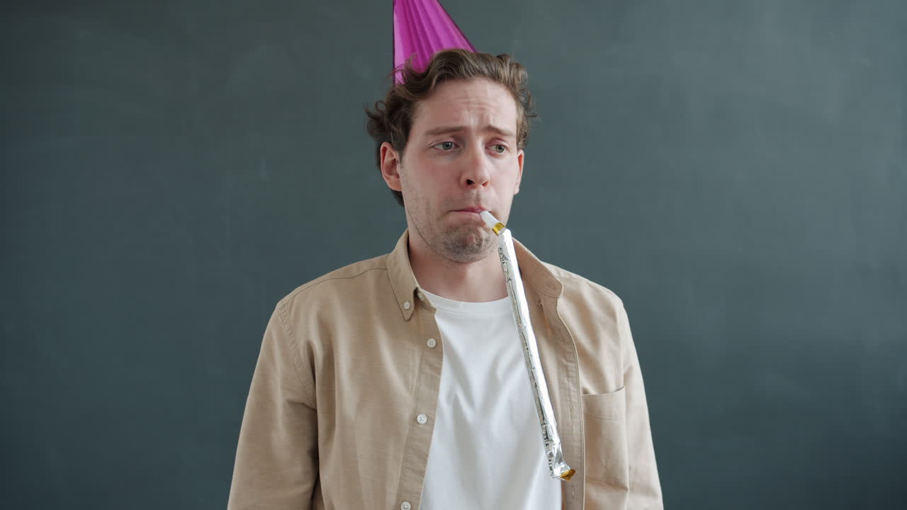 Unhappy Man at a Party