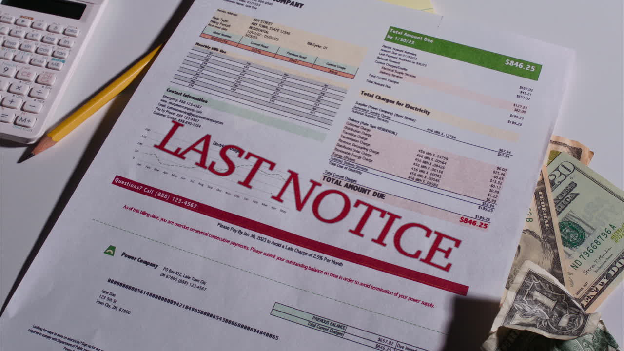 la factura de electricidad vencida disminuye