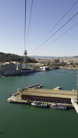 barcelona port view from cable car