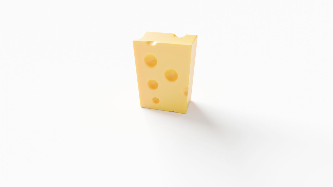 trozo de queso aislado sobre un fondo blanco