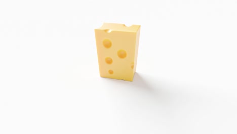 cheese piece isolated on white background