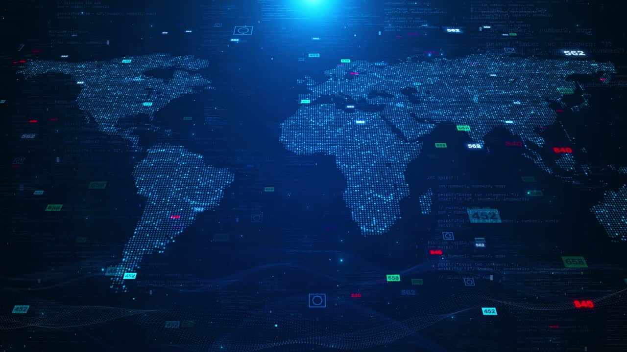 Global financial market trade stock market crypto currency concept digital indicators world map