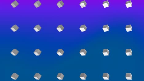 Animation-Weißer-Quadrate-Auf-Blauem-Hintergrund