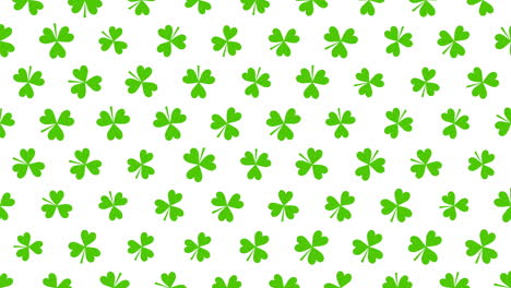 animation saint patricks day with motion green shamrocks 6