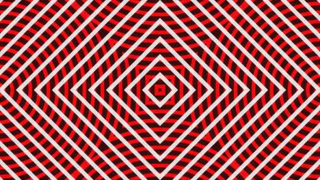 convergencia en el centro de los cuadrados rojo-blancos vj bucle