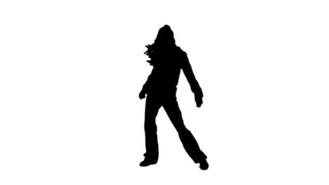 mujer bailando en silueta negra