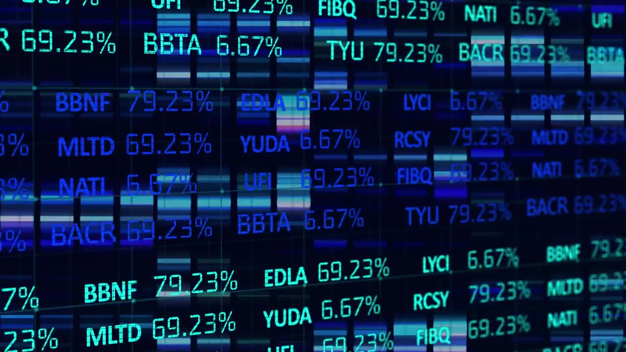 Animation of financial data processing
