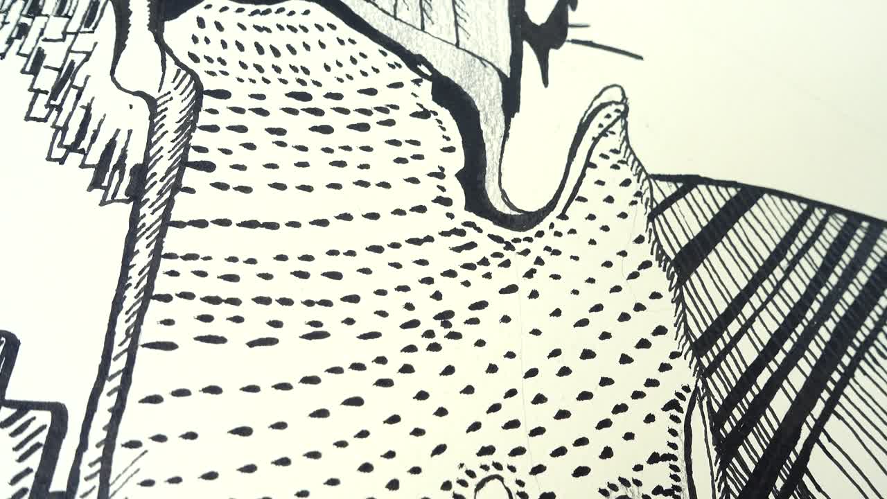 Disegno astratto castello.