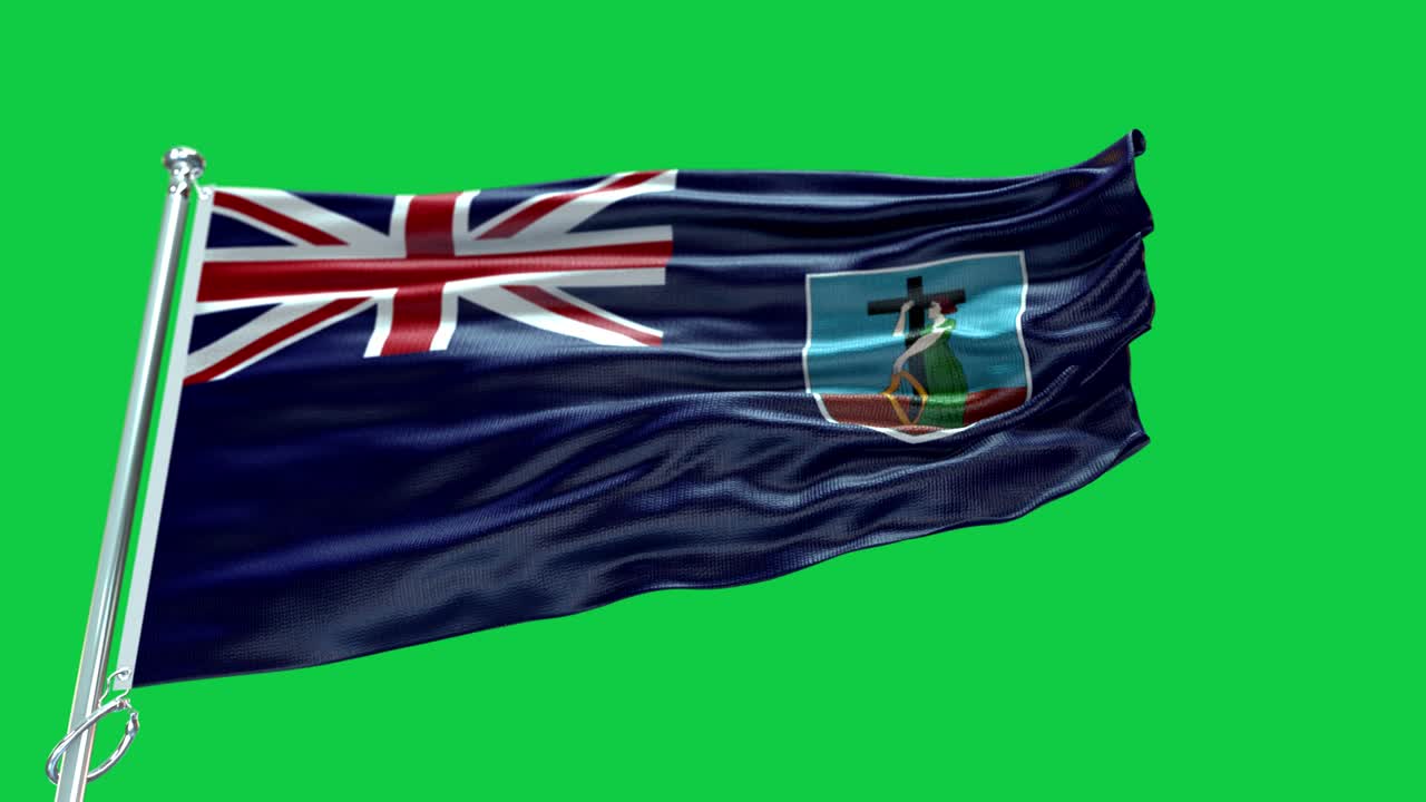 몬테세라트 발의 고도로 상세한 4k 발 - 몬테 세라트의 발 고도의 상세한 - 국가 발 몽테세라트의 파동 패턴 루프 가능한 요소