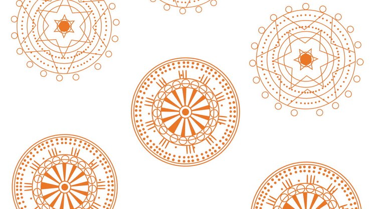 disegno dorato su sfondo bianco