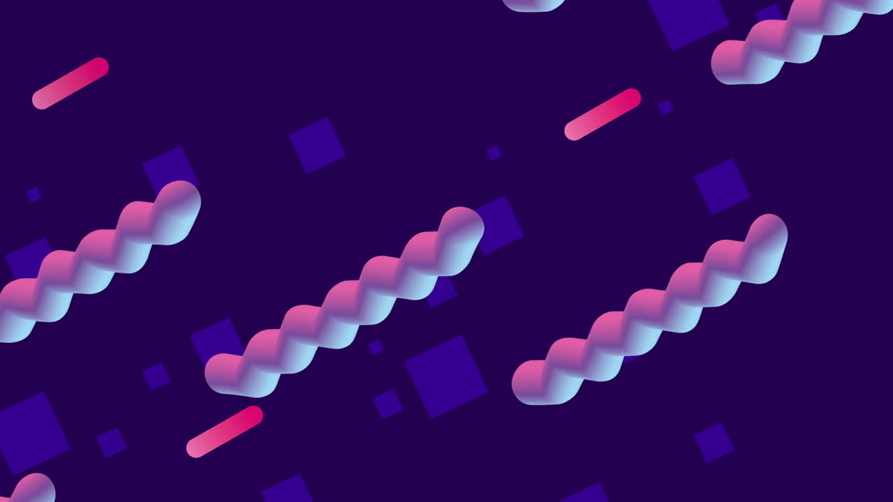 colores y figuras geométricas en animación de fondo azul