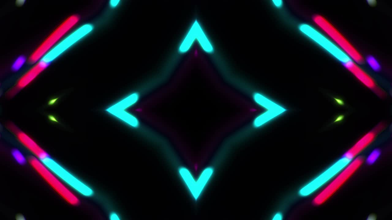 fondo fractal de neón de caleidoscopio