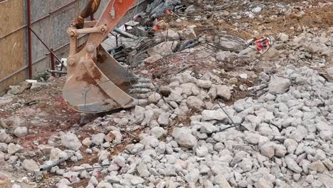 excavator digging in a construction site