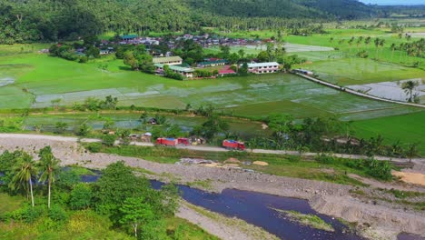 malerischer blick auf agrarlandschaften in der provinz southern leyte – luftaufnahme