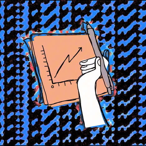 Hand drawing growth chart animation isolated asset, transparent 4K video, alpha channel, ProRes 4444