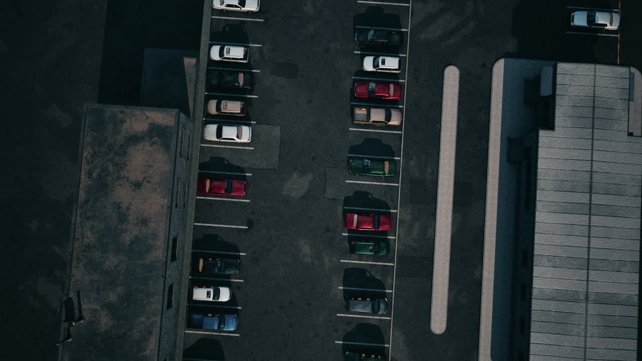 주차장 의 공중 에서 볼 수 있는 모습