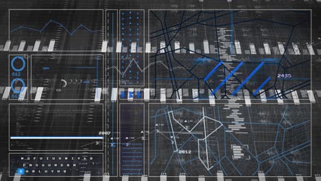 animación del procesamiento de datos a través de un servidor informático