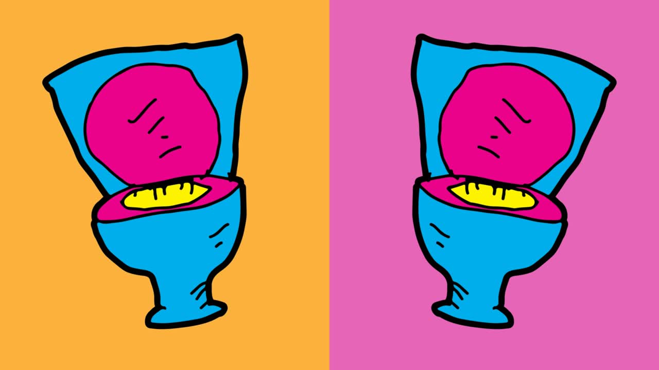 niños dibujando arte pop fondo sin costuras con tema de inodoro