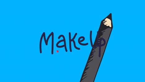 animation of makeup text over make up text