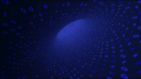 neon digital binary tunnel. seamless loop 4k background for network, big data, data center, digital event