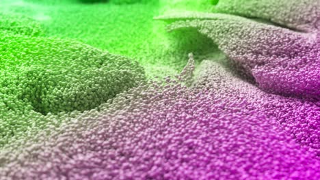 fondo abstracto con partículas flotantes con profundidad de campo. onda con millones de partículas. tecnología digital. onda futurista. diseño moderno de moda para banner o cartel. animación 3d