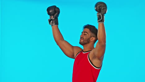 boxeador, hombre y celebración