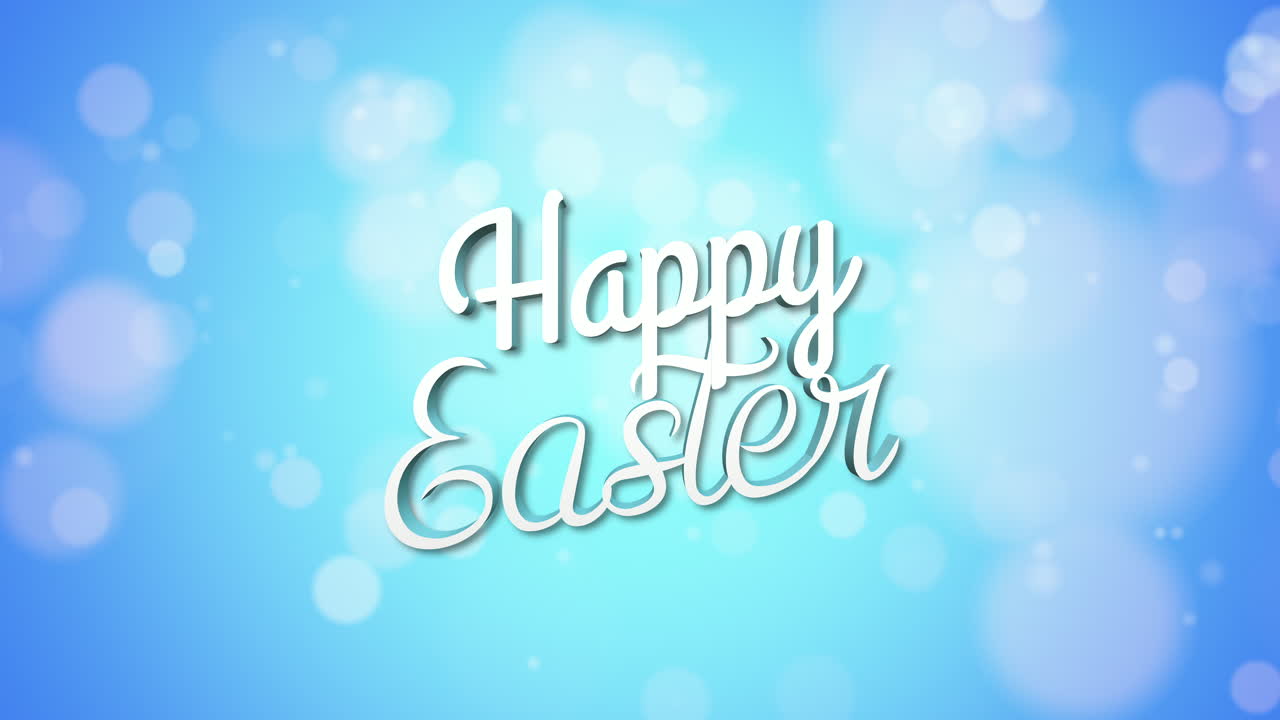 블루 그라데이션에 비행 색종이와 함께 행복 한 부활절