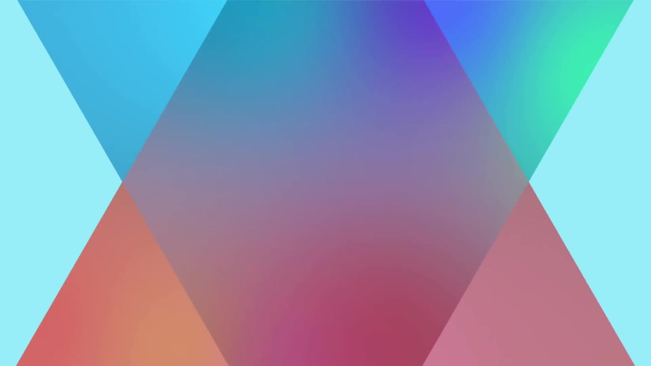 Animation of multicolored arrows moving against blue background