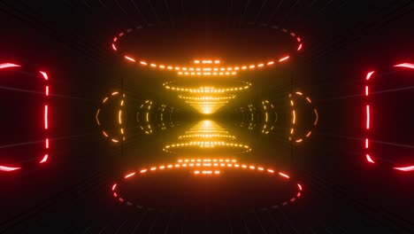 túnel de neón brillante
