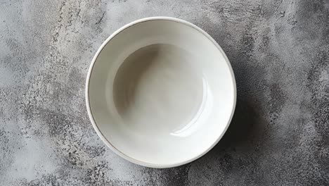 empty white bowl