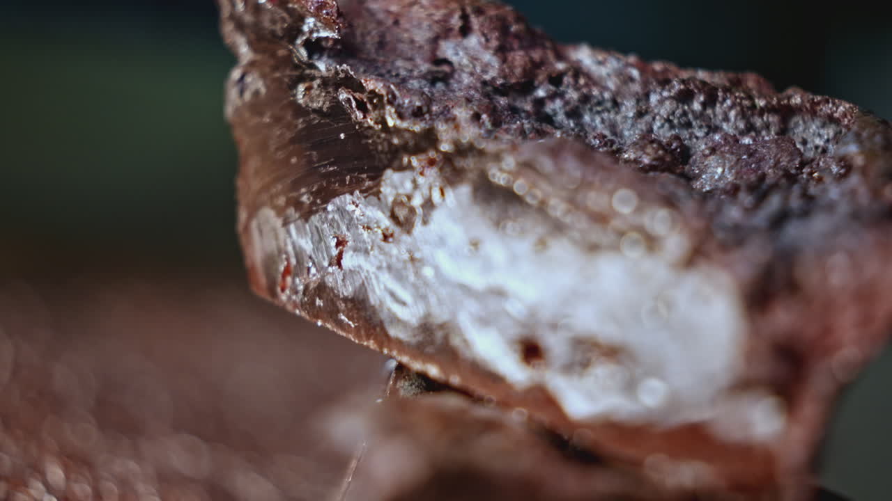 광물 표본의 클로즈업