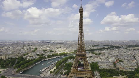 Panoramic View of the Eiffel Tower and Paris Cityscape
