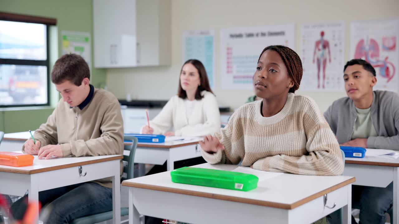 Students in a classroom during lesson