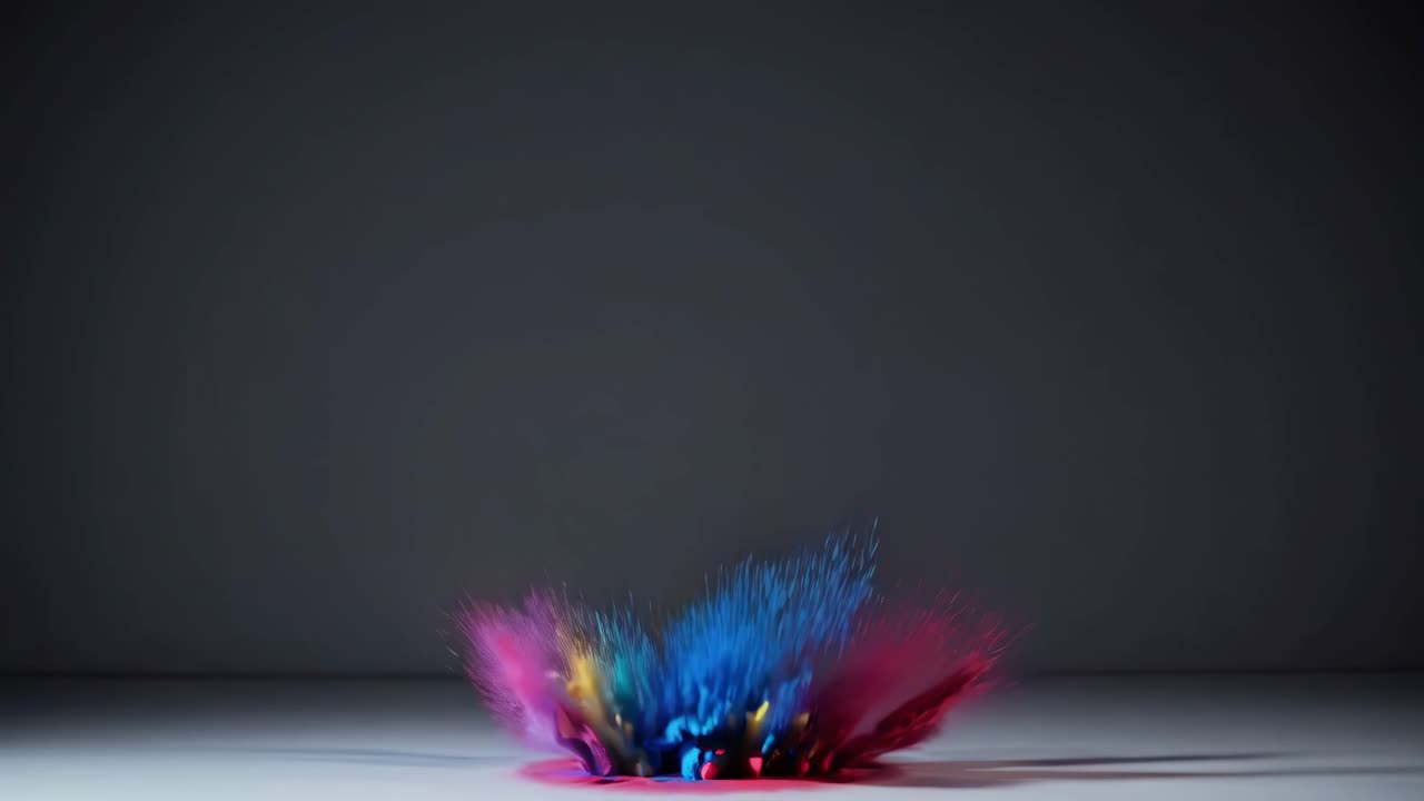 explosión de pintura de colores