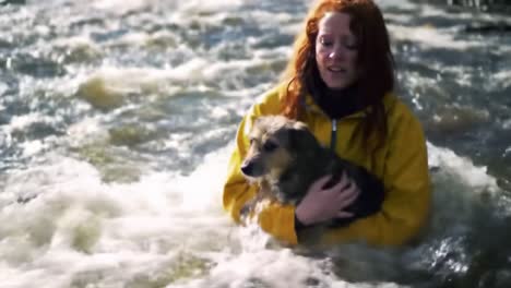 Brave Woman Rescues Dog from Raging Waters: A Heartwarming Act of Courage and Love Against Nature's Elements