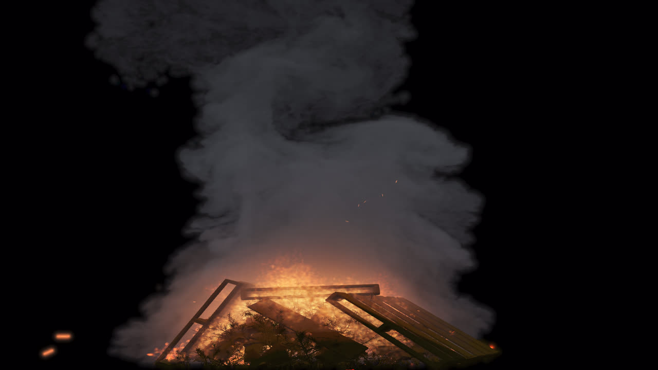 Burning Wooden Pallets
