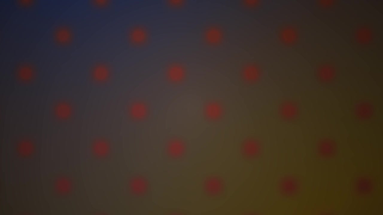 Abstract Background with Soft Glowing Red Polka Dots on Blue Gradient