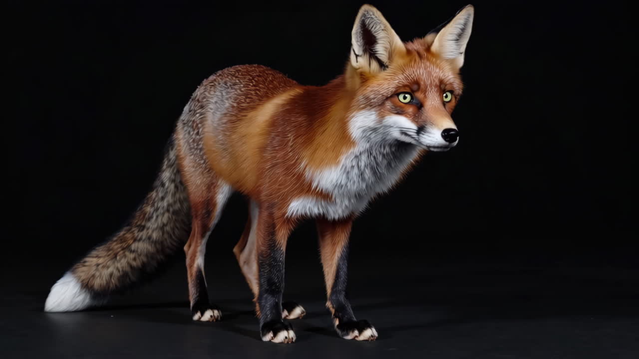 Red Fox in Studio Setting